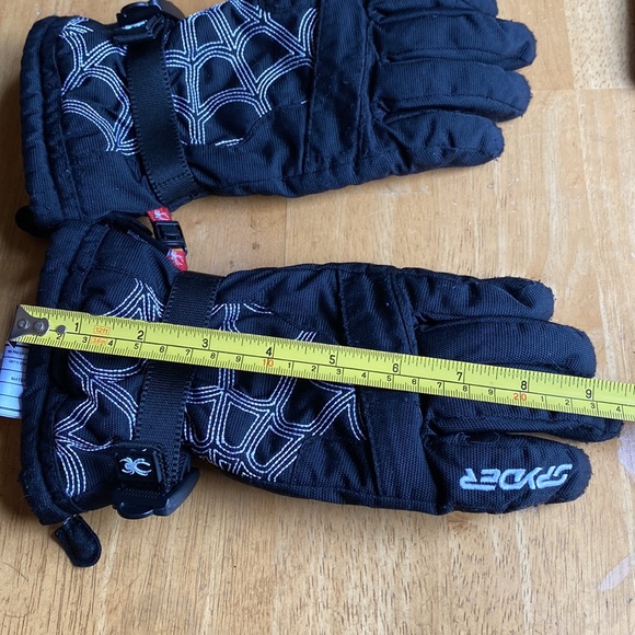 Spyder Black Gloves white Logo Spider w/ Web Palm LARGE pre-owned - Picture 13 of 14